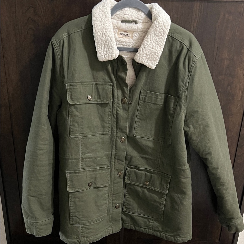 SHYANNE WOMEN'S SHERPA LINED CANVAS BARN JACKET